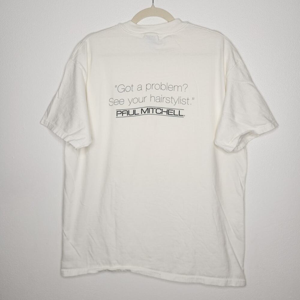 Vintage Paul Mitchell Double Sided Promo Salon Hair Stylist Shirt Hanes XL